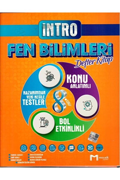 Mozaik Yayınları 8.sınıf Mozaik Intro Defter Fen Bilimleri