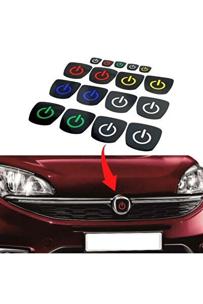 Carmind Fiat Doblo Logo Içi Power Buton Sticker 3 Lü Set