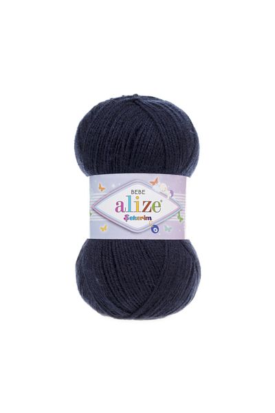 Alize Şekerim Baby Hand Knitting Yarn (Συσκευασία 5) - 58-σκούρο μπλε