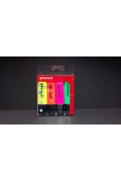penmark 4 Colors Highlighter Marker Set Vibrant Colors 100% Domestic Production