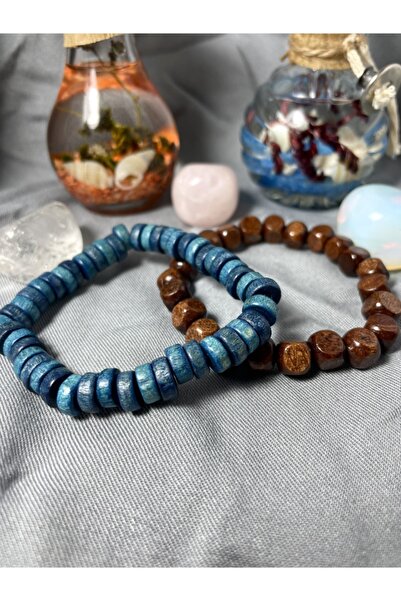 Padore Accessory Unisex - Çok Şık 2 Adet Ahşap Bileklik | Handmade