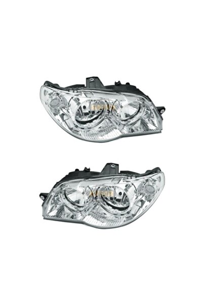 ESER Fiat Albea Yeni Model Far Takımı Beyaz Krom Sağ - Sol Far Set Takım Motorlu (51754471 - 51754472)