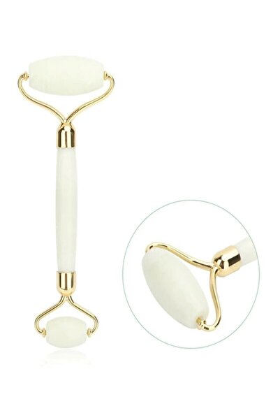 Uniquem Jade Rollerbeyaz Cilt Bakım Taşı Çift Taraflı Yüz Vücut Masaj Aleti