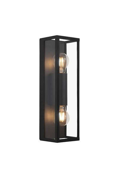 Eglo 99124 "AMEZOLA" شمعدان حائط أسود من الفولاذ IP44