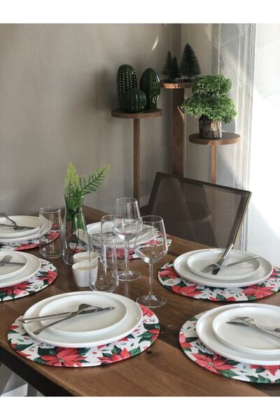 desen izmir Американський сервіс, новорічна квітка Супла (6 штук), новорічний стіл, Різдво