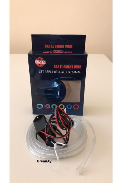 GreanAy Beyaz Neon Ip Torpito Fitili Oto Şerit Led 2m