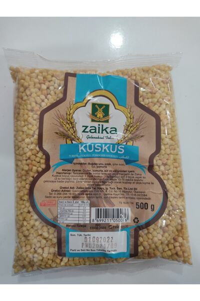 Zaika Organik 500gr Köy Kuskus