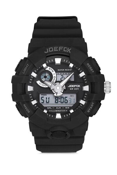 Joefox Dijital Analog Silikon Kordon Erkek Kol Saati Jfp1116