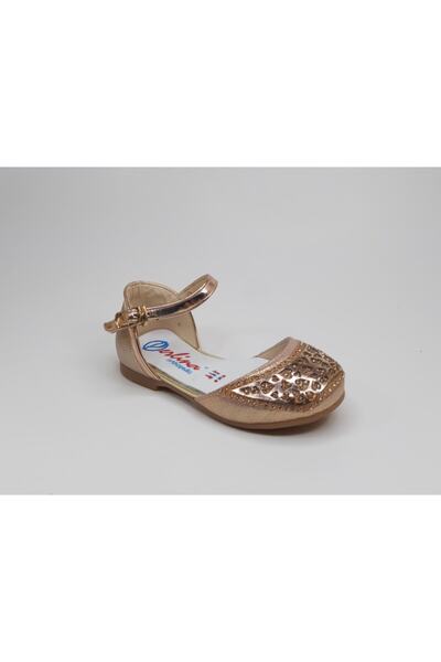 VUUDY Bv20 Bakır Kız Çocuk Abiye Toka Geçmeli Babet