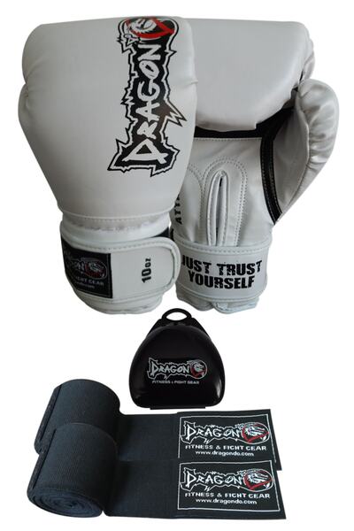 Dragondo Attack Boks Eldiveni Kick Boks Muay Thai Boks Eldiveni Bandaj Dişlik...