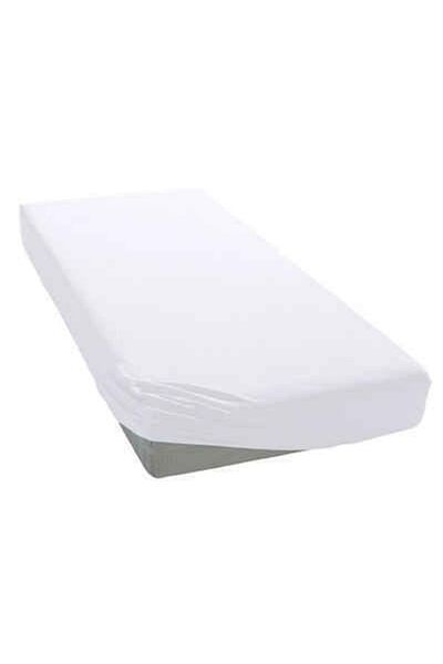mer-tim ezberbozan ev tekstili Mer-tim Single 100x200 Elastic Combed Cotton Bed Sheet White