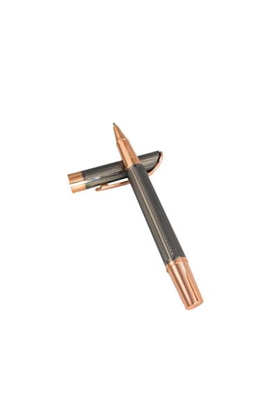 PİGADO Isme Kişiye Özel Kutulu Rose Füme Kapaklı Metal Roller Kalem