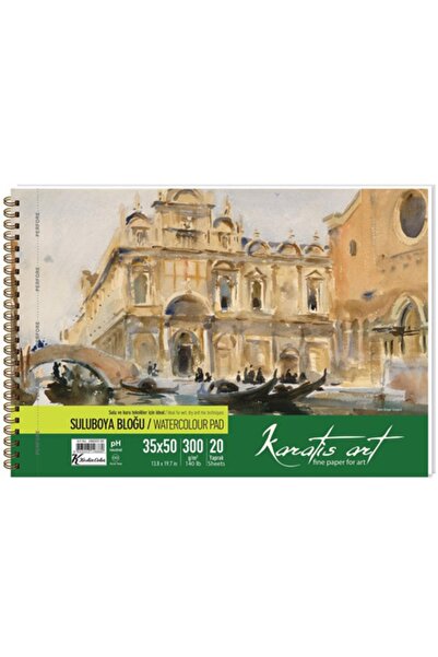 karatis art 35x50 Spiralli Sulu Boya Blok 300gr/20 Yaprak