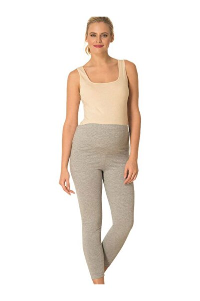 LİNOTTİ لباس ضيق للحوامل من القطن الممشط للنساء مقاس كبير بلون حجري