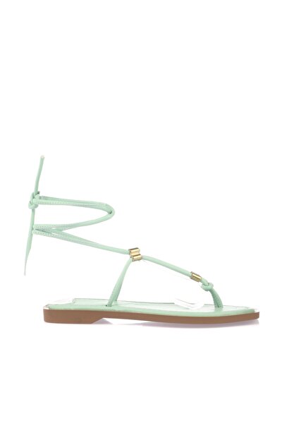TRENDYOL SHOES Sandals - Green - Flat