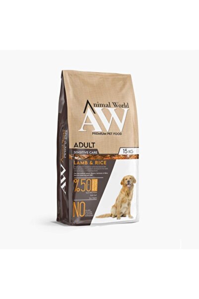 Animal World Kuzu Etli Ve Pirinçli Yetişkin Köpek Maması 15 kg