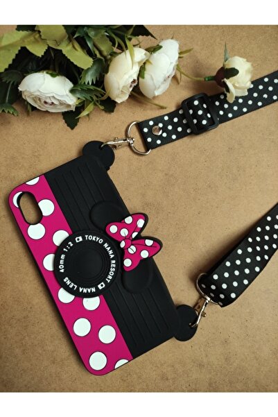 Mickey Mouse iPhone XS Max Compatible Silicone Case with Strap