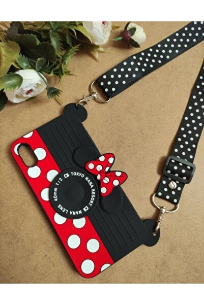 Mickey Mouse iPhone XS Max Compatible Silicone Case with Strap