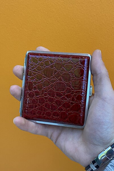 TAKIŞTIR Bordo Renk Kabartmalı Orta Boy Sigara Tabakası