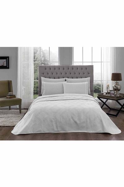 Taç Madison Gray Single Jacquard Pique Set