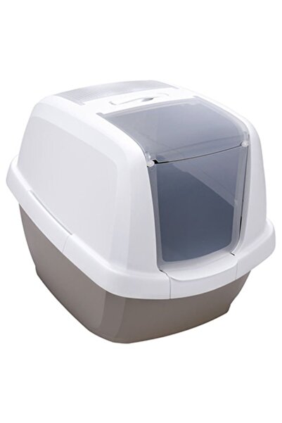 İmac Maddy Üstü Açılabilen Kapalı Kedi Tuvaleti Gri 62x49.5x47.5 Cm