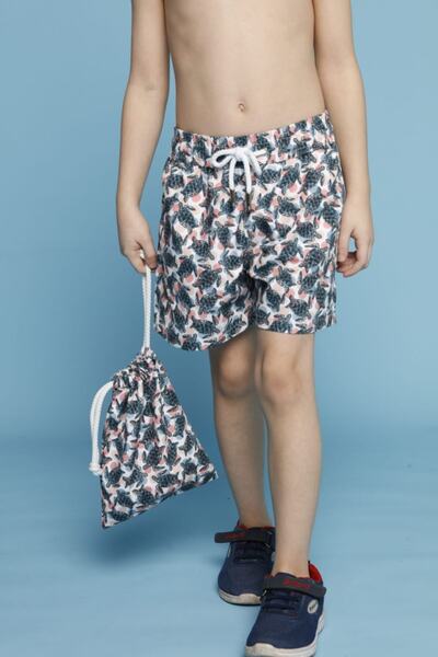 Whitefin Turtle Child Kids Swim Shorts