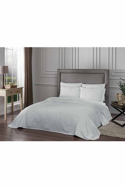 Taç Palina Gray Single Jacquard Pique Set