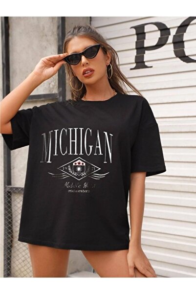 Machetta Mičigen Štampano Oversize kroj T-shirt