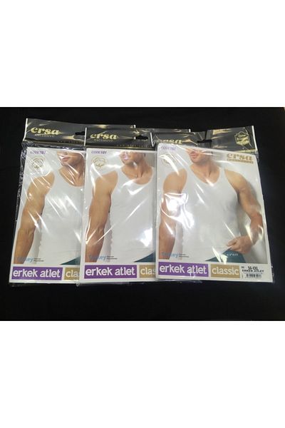 ersa çamaşır 3 Pieces 100% Cotton (Cotton) Solid Colored Men's Classic Athlete