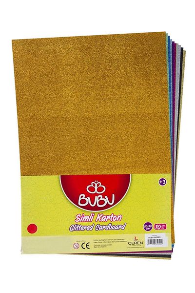 Bubu Glitter Background Cardboard 50x70cm Pack of 10