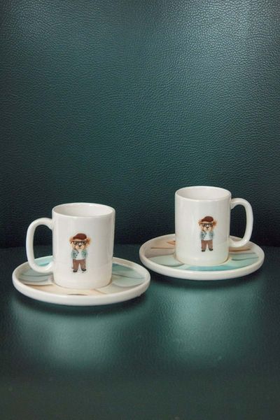 Bursa Porselen Dekor Soft Coffee Cup Set for Two
