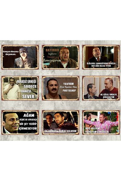 TRENDPOSTER Kolpaçino Retro Ahşap Poster