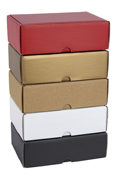 Brandtobag 17x13x7.5 Lüks Dayanıklı E-ticaret Mat Selefonlu Kargo Kutusu - 0.552 Desi Kırmızı (25 Adet)