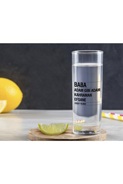 Bk Gift Kişiye Özel Renkli Baskılı Mânâ Safderun Tasarımlı Vodka Bardağı-1