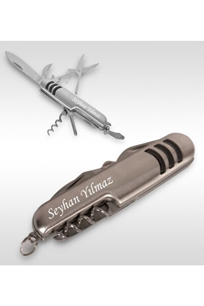 Bk Gift Kişiye Özel Isimli Gümüş Metal Çakı-1