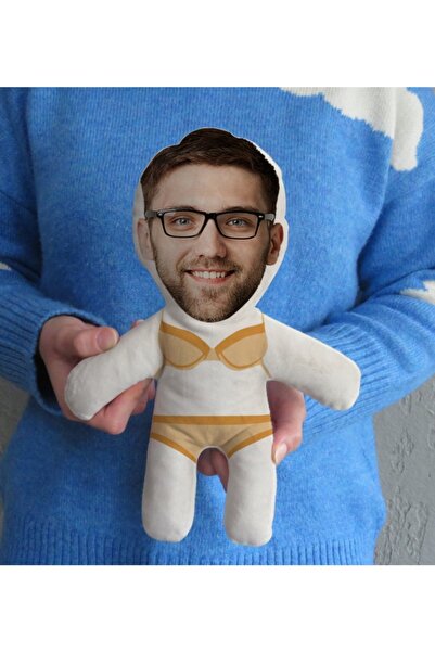 Bk Gift Kişiye Özel Eğlenceli Surat Bebek Yastık-20