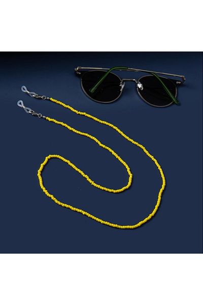 platin hediyelik Women's Beaded Sunglasses Chain Glasses Rope Strap Accessory