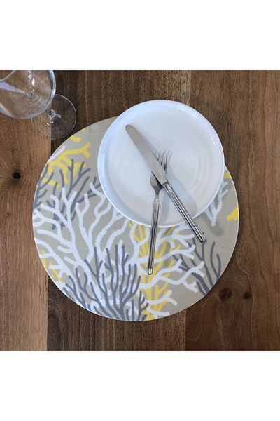 desen izmir American Service, 6 τεμαχίων Yellow Coral Beige θήκη φορτιστή βάσης