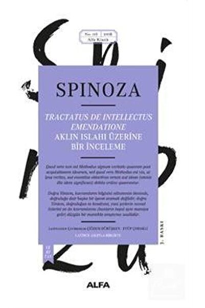 Alfa Yayınları Aklın Islahı Üzerine Bir Inceleme - Benedictus De Spinoza