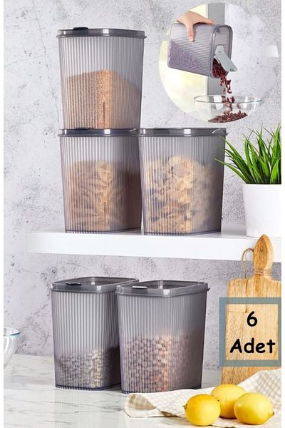 Bayev Practical Lid 6 Pieces 2.5 Lt Food Residual Storage Container