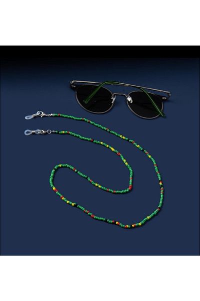 platin hediyelik Women's Beaded Sunglasses Chain Glasses Lanyard Strap Accessory