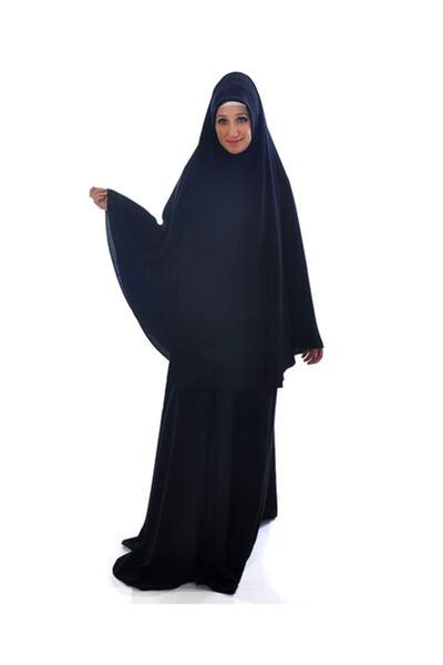 Çağrı Büşra Iki Parça Çarşaf - Sultanbaş Pelerinli Lacivert