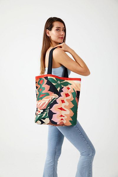 AYSHOME Ays Home Tropical Savana Pattern Υφασμάτινη τσάντα ώμου για αγορές