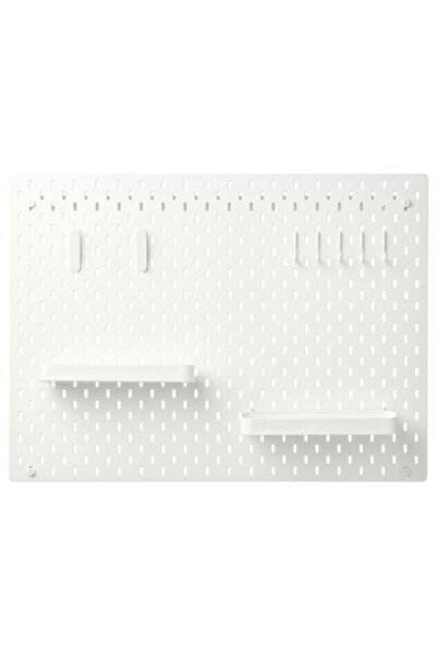 IKEA Skadıs Çok Amaçlı Pano, Beyaz (Aksesuar Dahil)