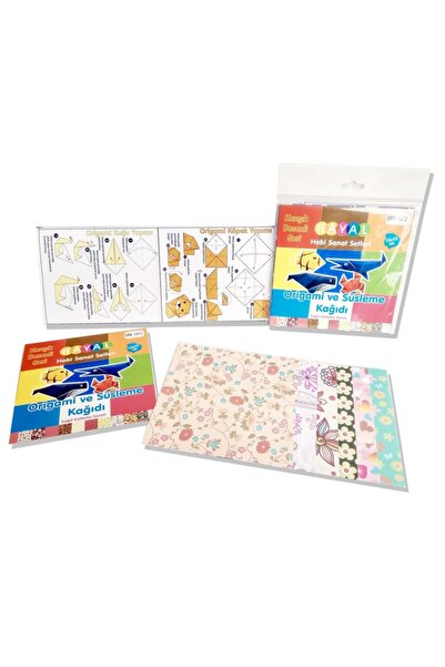 quilling Origami Seti - Origami Karışık Desenli Kağıt Yapım Seti No:1