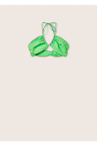 MANGO Woman Top de bikini drapat
