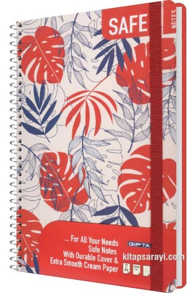 Gıpta Safe Notes Spiral Hard Cover Notebook 17x24 120 Yp Dotted