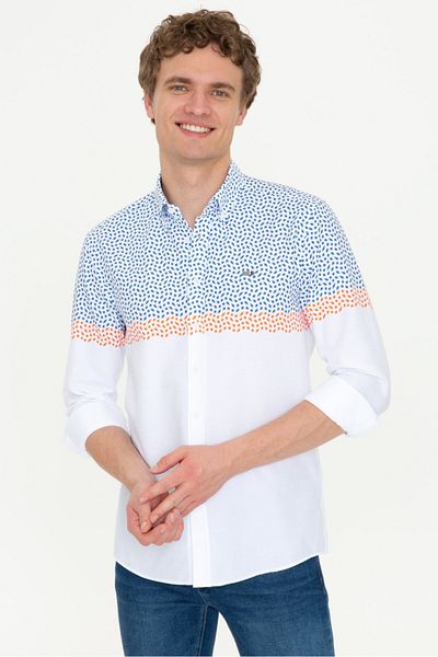 U.S. Polo Assn. Cămașă albastră pentru bărbați