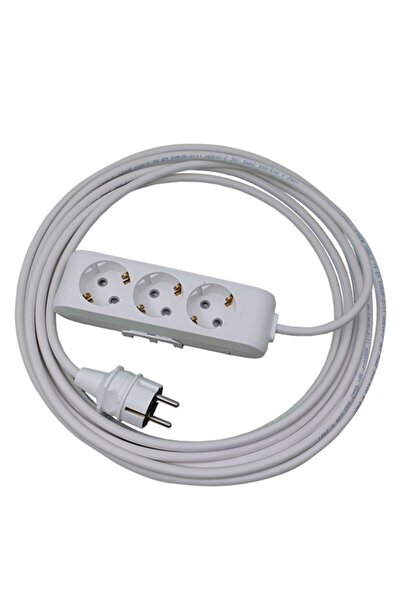 VİKO 3 Metre Topraklı Üçlü Grup Priz Ara Kablo Uzatma Çocuk Korumalı 3x1 Ttr ...