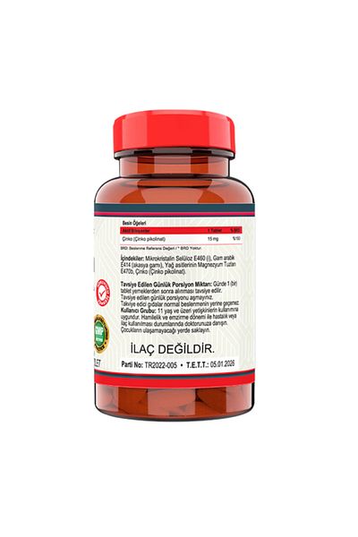 Nevfix Zinc Zinc Picolinate 15 Mg 120 Tablets